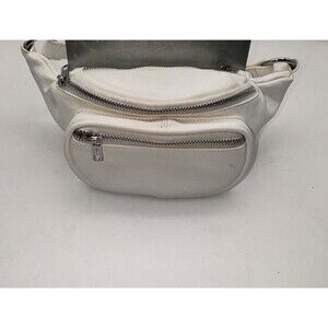 John Galt Brandy Melville White Multi Zippered Made In Italy Belt Bag Fanny Pack
